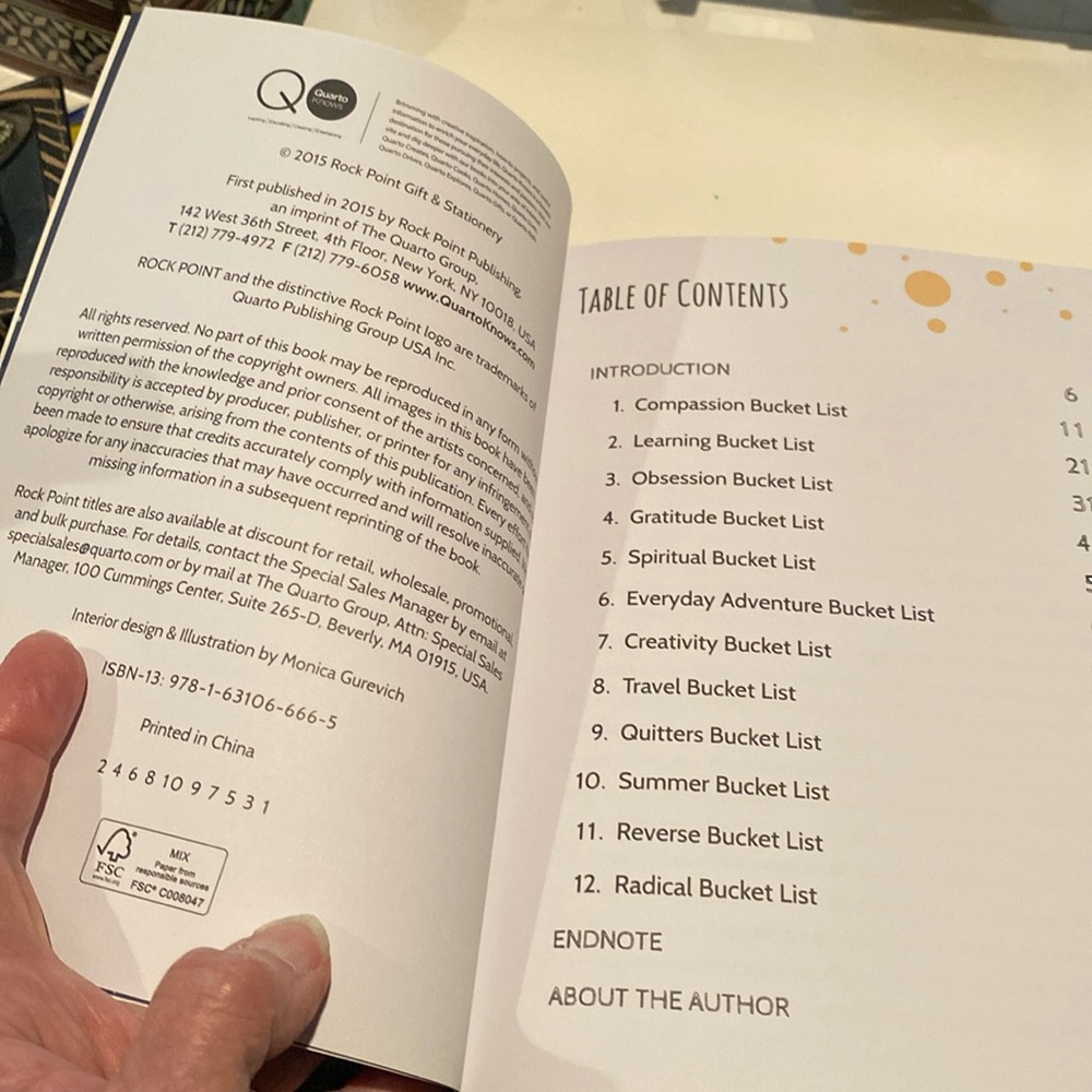 NWOT “Bucket List Journal,” Paperback